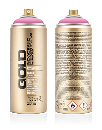 Montana Cans 285660 Spray Oro, gld400, S4000, 400 ml, Shock Pink Light