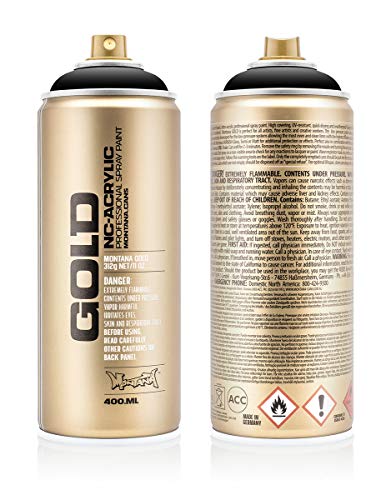 Montana Cans 285783 Montana Spray 400 ml de oro Shock Colors, gld400 de S9000 de shock Black