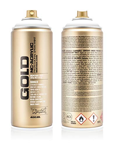 Montana Cans 285790 Spray Oro, gld400, S9100, 400 ml, Shock White