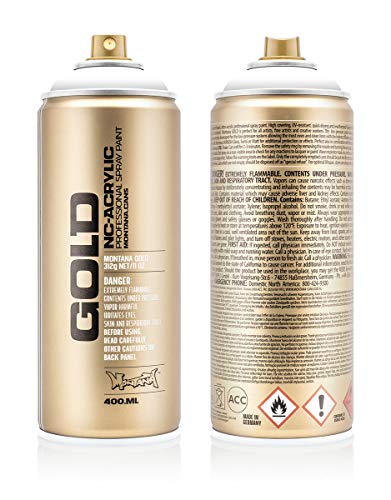 Montana Cans 285790 Spray Oro, gld400, S9100, 400 ml, Shock White
