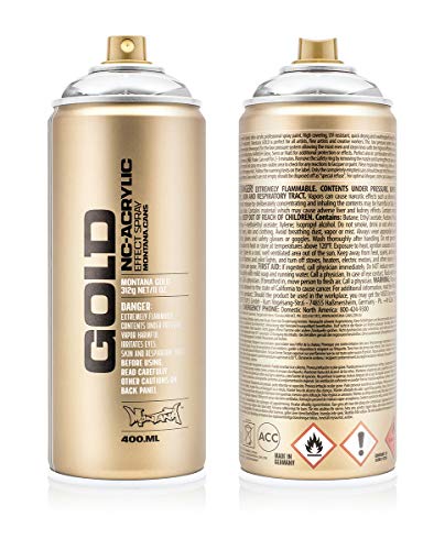 Montana Cans 285912 Spray Oro, gld400, M1000, 400 ml, Silver Chrome
