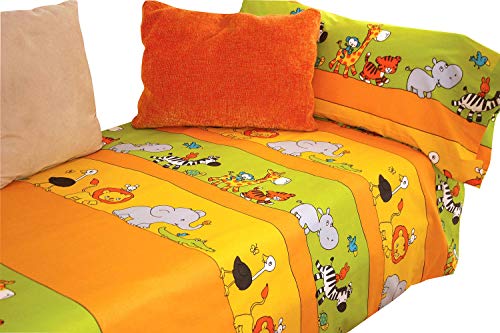 Montse Interiors Juego de sábanas Estampado (Zoo, para Cama de 90x190/200)