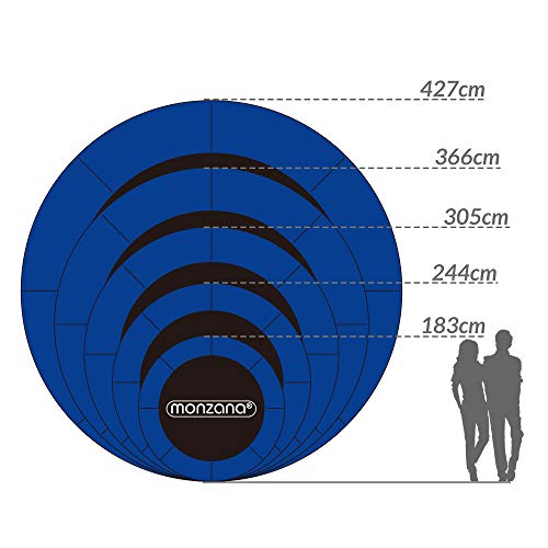 Monzana Deuba Cojín de protección Azul de PVC Cubierta para Cama elástica Borde resortes trampolín de 183 cm Exterior