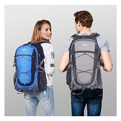 Mooedcoe 40L Mochila Senderismo Montaña Trekking Macutos de Viaje Acampada Marcha (Azul)