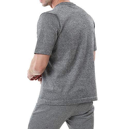 MOOLUNS Chaleco Sequridad, Moda Prueba De Corte Suave Chaleco Mangas Cortas, Gris Oscuro Todo El Cuerpo Chaleco Protector, Aplicar para Uso Diario, Varios Tamaños,M