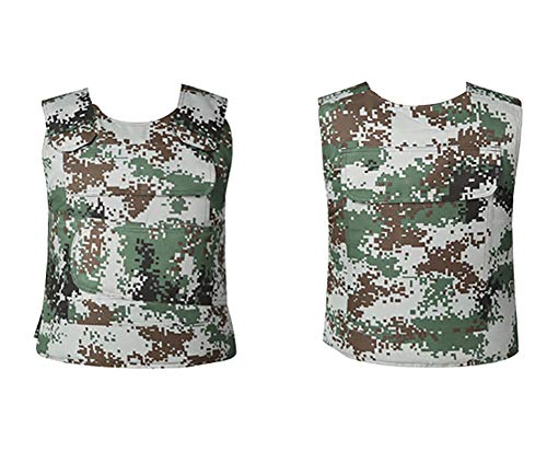 MOOLUNS Chaleco Sequridad,Ropa Resistente a Las Puñaladas, Ligero Respirable Prueba De Puñalada Chaleco Táctico Aplicar para Uso Diario, Ultradelgado Invisible Chaleco Anti-Corte,Jungle Camouflage