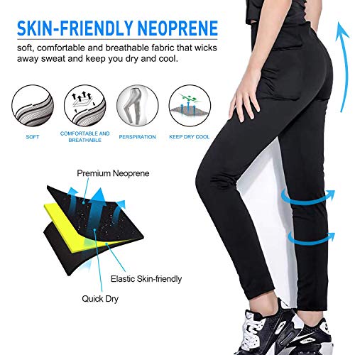 Moonssy Leggins Reductores Adelgazantes, Pantalones de Sauna Adelgazantes Mujer Nanotecnología, Leggins Anticeluliticos Cintura Alta, Mallas Fitness Push Up para Deporte Running Yoga Gym (M)