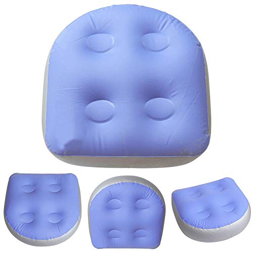 MOOUK Asiento Elevador Universal para SPA y bañera de hidromasaje con ventosas, Esterilla de Masaje Inflable e Impermeable para bañera, colchoneta de Masaje de Espalda con cojín para SPA