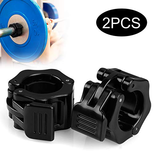 Mopalwin Barra abrazadera, Abrazaderas de topes para barras, ABS Control collares la aptitud del entrenamiento (1 par), para Barras de mancuerna diámetro de orificio 30 mm(negro)