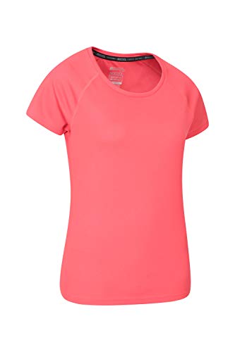 Mountain Warehouse Camiseta Endurance para Mujer - Top de Verano IsoCool para Mujer, Camiseta con protección Solar UV UPF30+ - para Correr, Viajar e IR al Gimnasio Coral 32