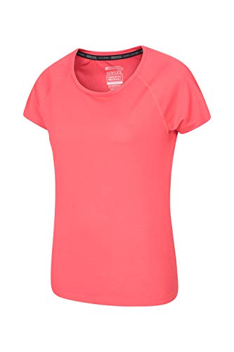 Mountain Warehouse Camiseta Endurance para Mujer - Top de Verano IsoCool para Mujer, Camiseta con protección Solar UV UPF30+ - para Correr, Viajar e IR al Gimnasio Coral 32