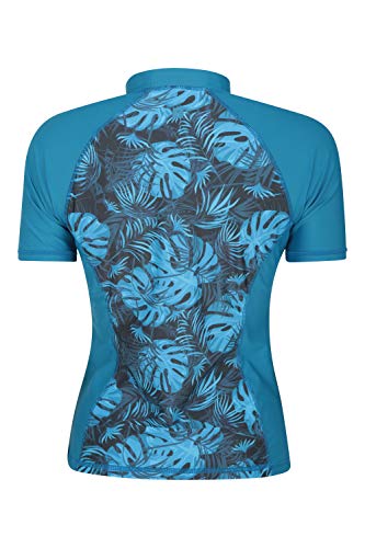 Mountain Warehouse Camiseta térmica de Manga Corta con protección Solar UV para Mujer - Camiseta térmica con protección Solar UPF50+ para Mujer, Secado rápido Azul Oscuro 40