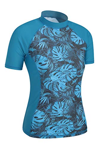 Mountain Warehouse Camiseta térmica de Manga Corta con protección Solar UV para Mujer - Camiseta térmica con protección Solar UPF50+ para Mujer, Secado rápido Azul Oscuro 40