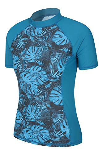 Mountain Warehouse Camiseta térmica de Manga Corta con protección Solar UV para Mujer - Camiseta térmica con protección Solar UPF50+ para Mujer, Secado rápido Azul Oscuro 40