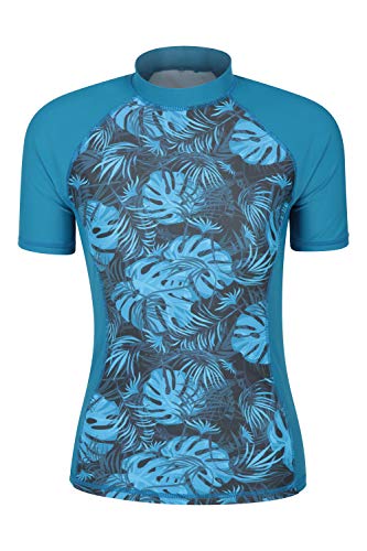 Mountain Warehouse Camiseta térmica de Manga Corta con protección Solar UV para Mujer - Camiseta térmica con protección Solar UPF50+ para Mujer, Secado rápido Azul Oscuro 40