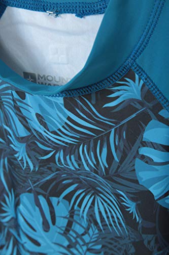 Mountain Warehouse Camiseta térmica de Manga Corta con protección Solar UV para Mujer - Camiseta térmica con protección Solar UPF50+ para Mujer, Secado rápido Azul Oscuro 40