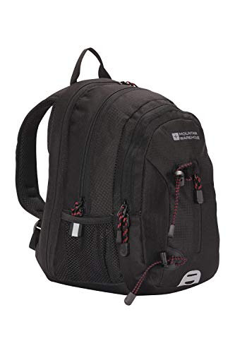 Mountain Warehouse Mochila de Merlin 12L - Airmesh Daypack Trasero, Bolsillos, Alto Vis, MP3 Compatible, petate de Breathable - para completar un Ciclo, Viajando Carbón Talla única