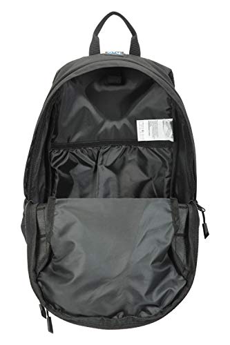 Mountain Warehouse Mochila Pace 12L - Pequeña, Ligera, Compatible con hidratación, Tejido Ripstop, Espalda de Malla Acolchada, con Correas - para Hombres y Mujeres Negro Talla única