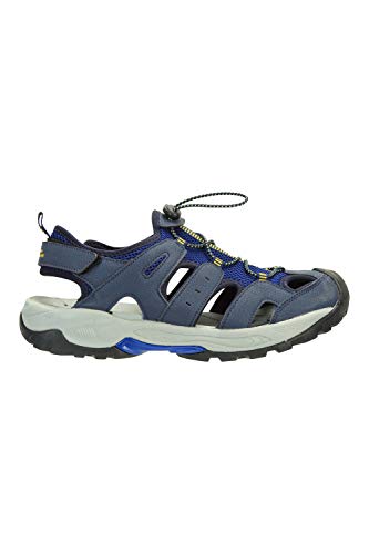 Mountain Warehouse Sandalias Rift Drainage Hombre - Calzado con Puntera de Goma, Forrado de Neopreno, Cierre de Correa - para Caminar, Vacaciones, Estar al Aire Libre Azul 41