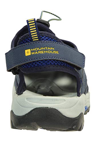 Mountain Warehouse Sandalias Rift Drainage Hombre - Calzado con Puntera de Goma, Forrado de Neopreno, Cierre de Correa - para Caminar, Vacaciones, Estar al Aire Libre Azul 41