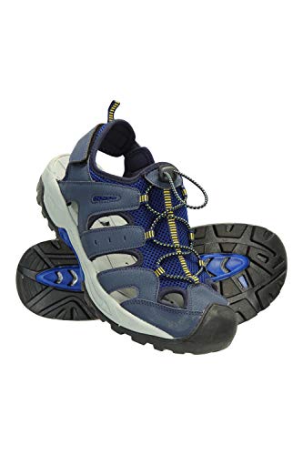 Mountain Warehouse Sandalias Rift Drainage Hombre - Calzado con Puntera de Goma, Forrado de Neopreno, Cierre de Correa - para Caminar, Vacaciones, Estar al Aire Libre Azul 41