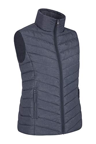 Mountain Warehouse Windemere Gilet Rellenado de Las Mujeres - Warmer Adicional del Cuerpo del Calor, Bolsillos, Chaqueta Llena del Chaleco de Las señoras Azul Marino 56