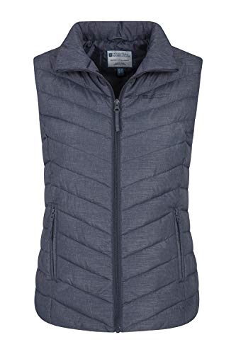 Mountain Warehouse Windemere Gilet Rellenado de Las Mujeres - Warmer Adicional del Cuerpo del Calor, Bolsillos, Chaqueta Llena del Chaleco de Las señoras Azul Marino 56