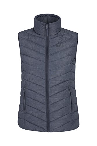 Mountain Warehouse Windemere Gilet Rellenado de Las Mujeres - Warmer Adicional del Cuerpo del Calor, Bolsillos, Chaqueta Llena del Chaleco de Las señoras Azul Marino 56