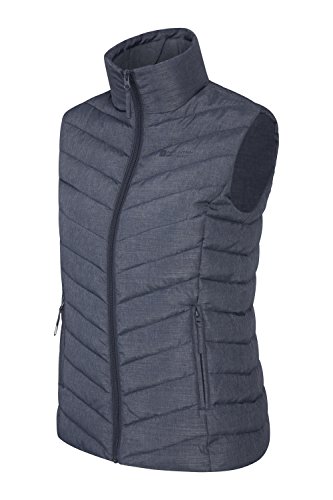 Mountain Warehouse Windemere Gilet Rellenado de Las Mujeres - Warmer Adicional del Cuerpo del Calor, Bolsillos, Chaqueta Llena del Chaleco de Las señoras Azul Marino 56