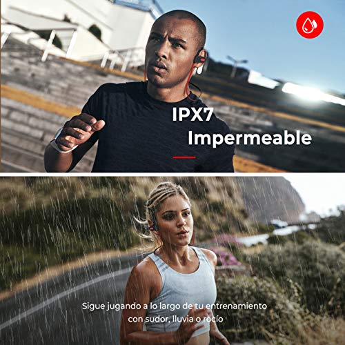 Mpow Flame2 Auriculares Bluetooth 5.0, 13 Horas de reproducción/Tecnología Bass +, Impermeable IPX7 Deportivo para Correr, Auriculares Diseño Mejorado con Pendiente, micrófono para iPhone Android