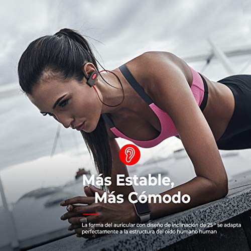 Mpow Flame2 Auriculares Bluetooth 5.0, 13 Horas de reproducción/Tecnología Bass +, Impermeable IPX7 Deportivo para Correr, Auriculares Diseño Mejorado con Pendiente, micrófono para iPhone Android