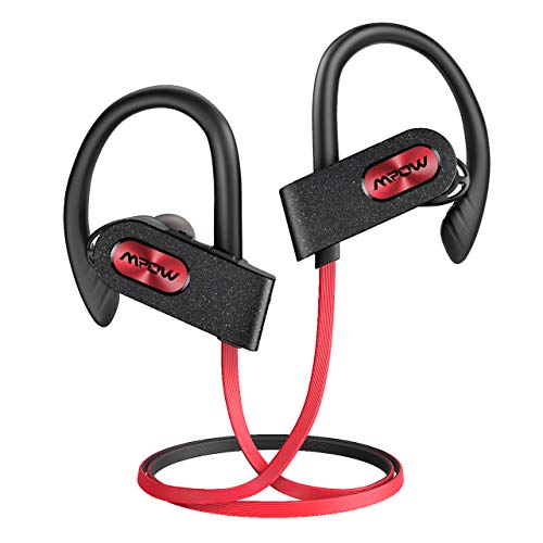 Mpow Flame2 Auriculares Bluetooth 5.0, 13 Horas de reproducción/Tecnología Bass +, Impermeable IPX7 Deportivo para Correr, Auriculares Diseño Mejorado con Pendiente, micrófono para iPhone Android