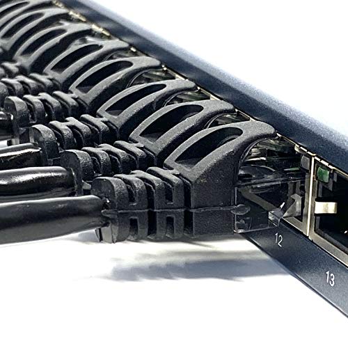 Mr. Tronic 25m Cable de Red Ethernet Latiguillo | CAT6, AWG24, CCA, UTP, RJ45 (25 Metros, Negro)