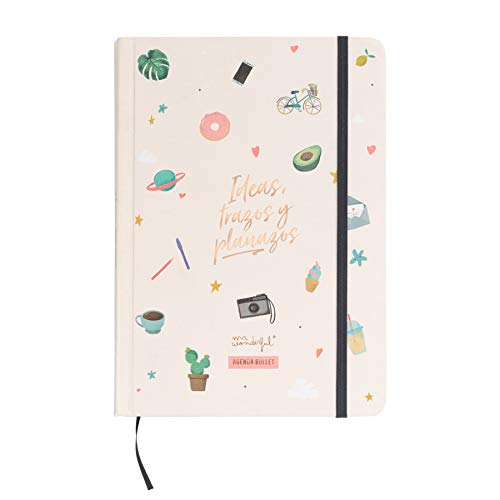 Mr. Wonderful Agenda Bullet Atemporal-Ideas, Trazos y planazos, Multicolor, 0