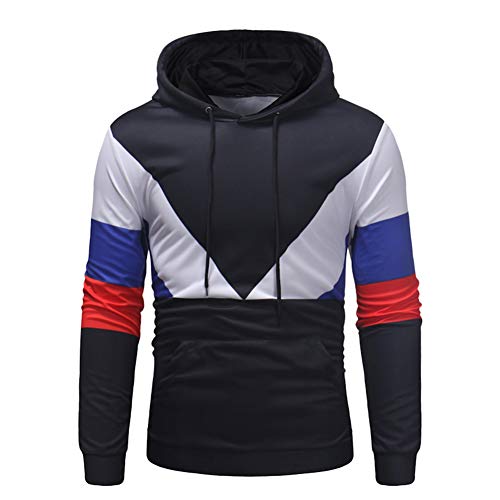 Mr.BaoLong&Miss.GO Otoño E Invierno Nuevo Suéter para Hombre Impresión Creativa para Hombre Moda Casual Suéter para Hombre con Capucha