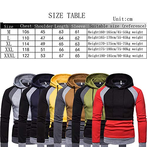 Mr.BaoLong&Miss.GO Suéter De Talla Grande para Hombre, Talla Europea, Suéter A Juego De Color De Talla Grande para Hombre Joven, Chaqueta Gruesa De Manga Larga para Hombre con Capucha