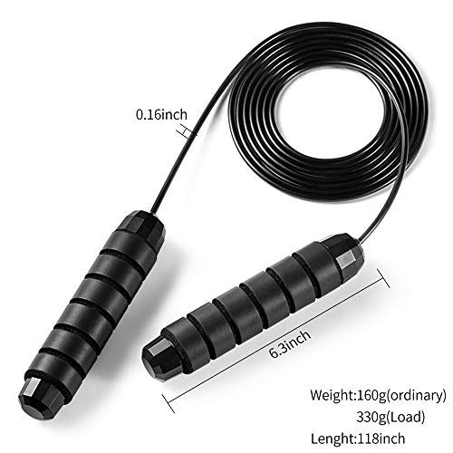 mreechan Jump Rope, Jump Rope Skipping Rope para Fitness,Adelgazamiento Manijas Antideslizantes Deporte de Resistencia en Gimnasia,Gimnasio,Entrenamiento de Saltar la Cuerda para niños