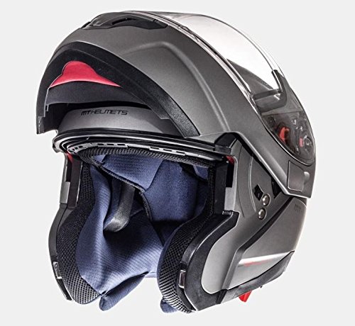 MT - Casco Modular Atom SV Solid Titanio Mate Talla M (57-58 cm)