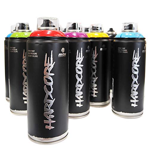 MTN Hardcore 2 - Juego de 12 pinturas en aerosol para grafiti mural, 400 ml