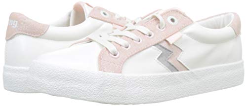 MTNG Attitude 69596, Zapatillas para Mujer, Blanco (Action PU Blanco/Softmet Gris Claro/Rosa Claro C46330), 37 EU