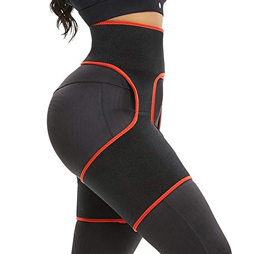 mujer faja Corsé Secret Neopreno Fajas para mujer Pierna Más delgada Cinturón moldeador Levantador de glúteos Mujeres Wiat Trainer Mujeres Body Shaper Compress Belt-Red_M_Spain