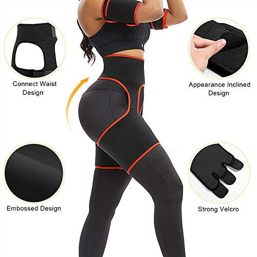 mujer faja Corsé Secreto Neopreno Fajas de mujer Pierna Más delgada Cinturón moldeador Levantador de glúteos Mujeres Wiat Trainer Mujeres Body Shaper Compress Belt-Black_M_Spain