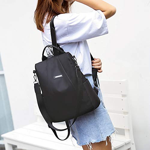 Mujer Mochila de viaje femenina Bolsa de viaje antirrobo Mochila de tela Oxford Sencilla y elegante casual bolso cuero bandolera moda cuero backpack