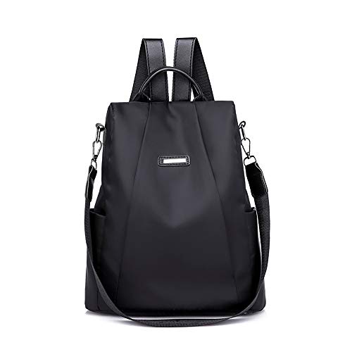 Mujer Mochila de viaje femenina Bolsa de viaje antirrobo Mochila de tela Oxford Sencilla y elegante casual bolso cuero bandolera moda cuero backpack