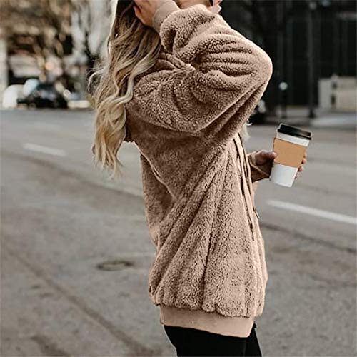 Mujer Sudadera Caliente y Esponjoso Tops Chaqueta Suéter Abrigo Jersey Mujer Otoño-Invierno Talla Grande Hoodie Sudadera con Capucha riou