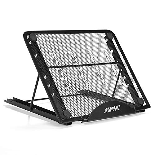 Multifunción 7 ángulo Soporte de ángulo múltiple ajustable ventilado, para computadora portátil, tableta y tablero de bocetos