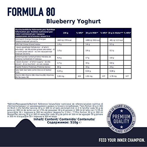 Multipower Formula 80, Sabor Blueberry Yoghurt - 510 gr