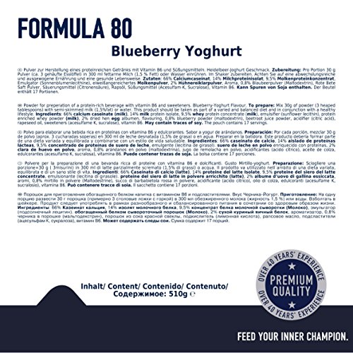 Multipower Formula 80, Sabor Blueberry Yoghurt - 510 gr