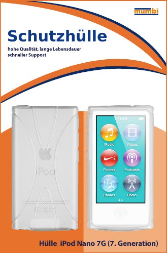 Mumbi X - Carcasa para Apple iPod Nano 7th Generation, color blanco transparente