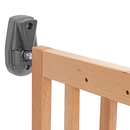 Munchkin Barrera de seguridad de madera, con fijación a la pared, 63.5-106 cm